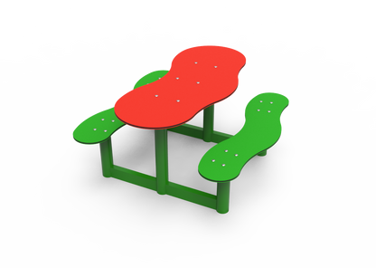 Apple-shaped side table