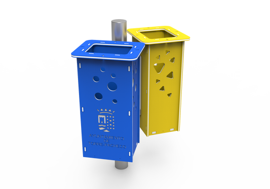 Customizable trash can (2 modules)