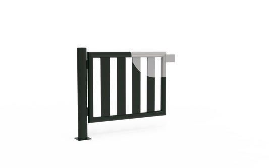 Galvanized and lacquered metal door