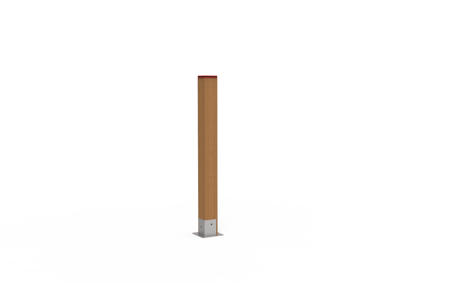 Wooden pillar with base