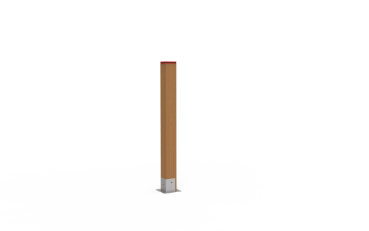 Wooden pillar with base