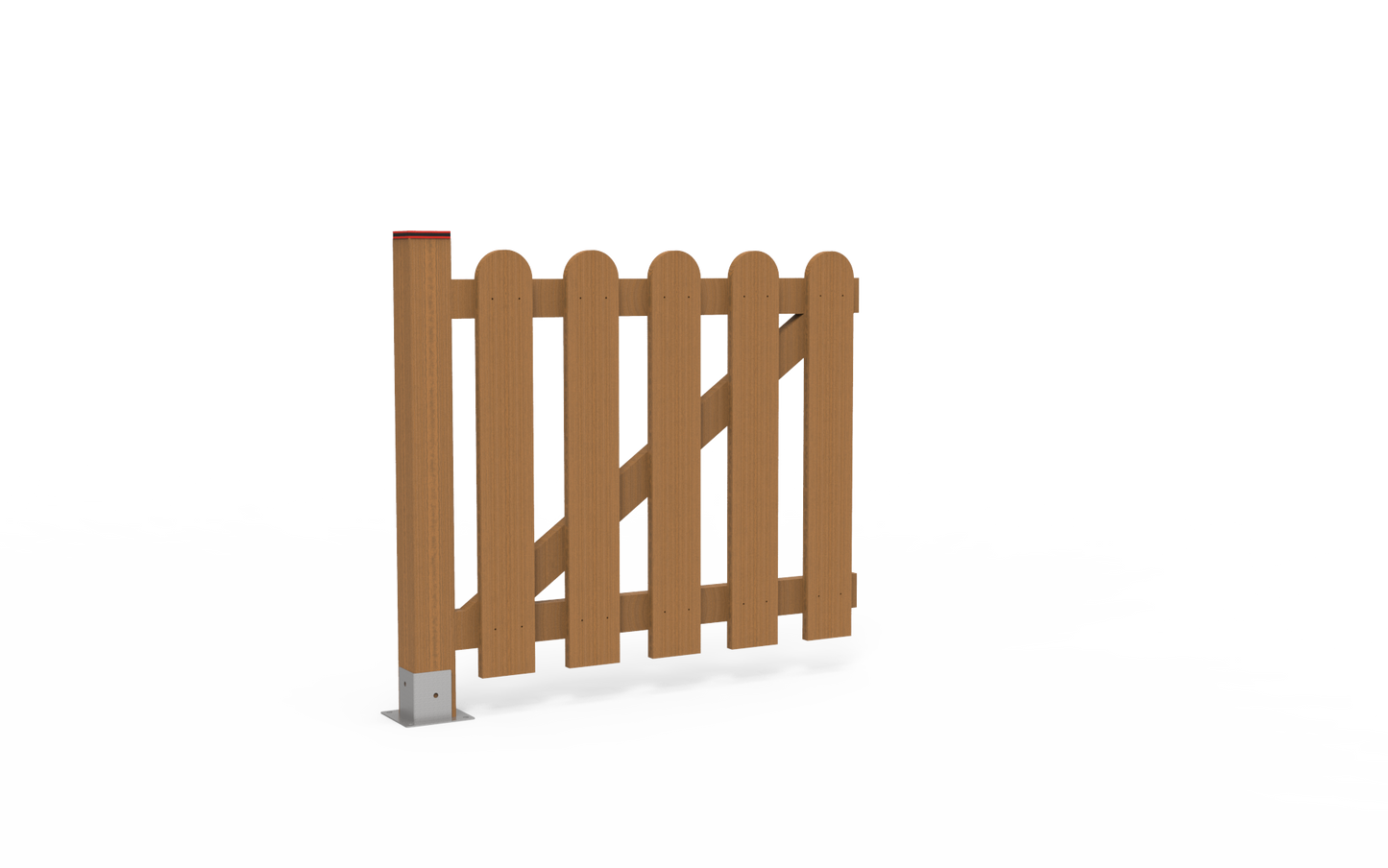 Wooden fence gate