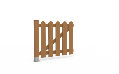Wooden fence gate