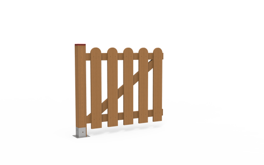 Wooden fence gate