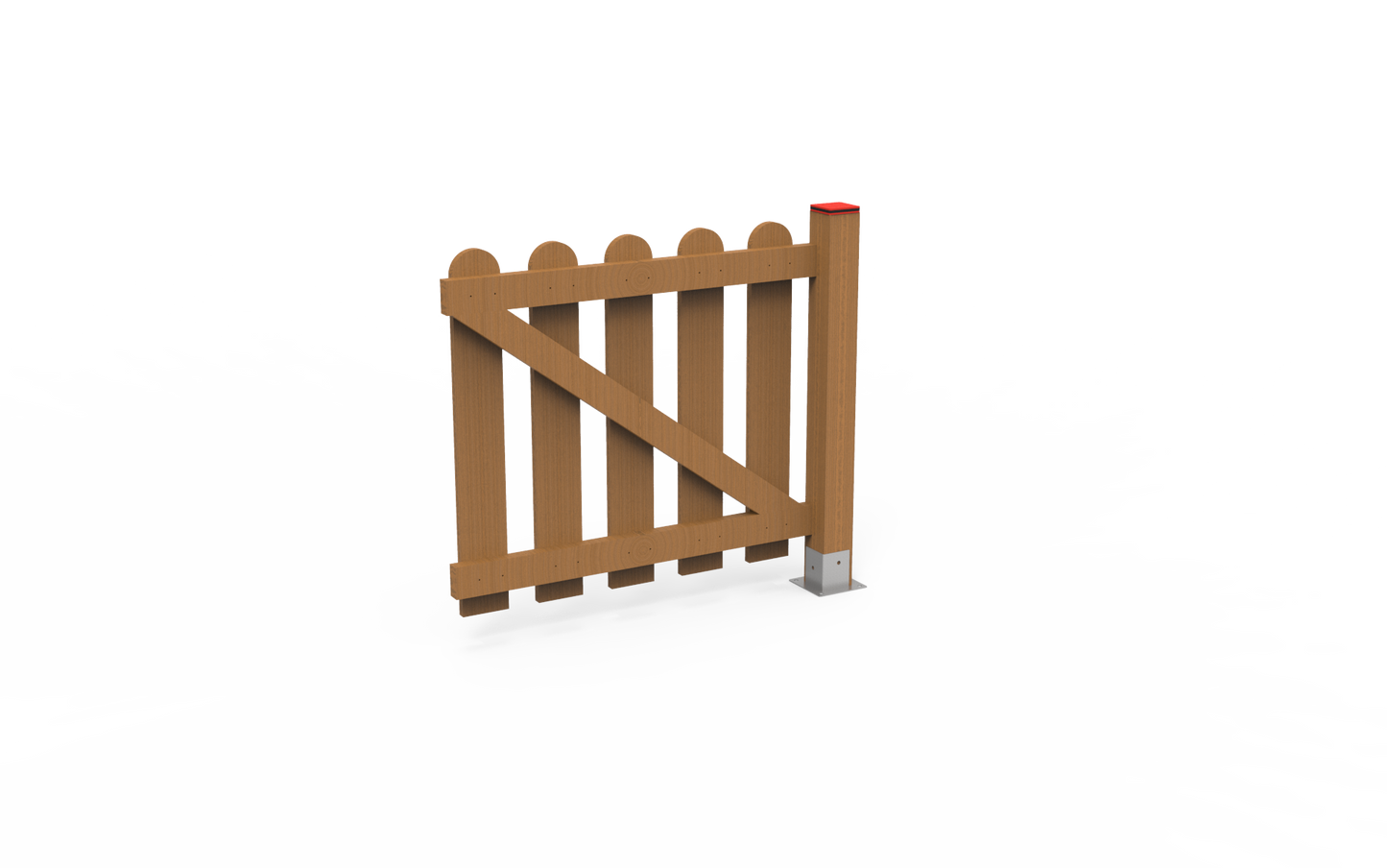 Wooden fence gate