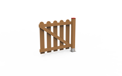 Wooden fence gate